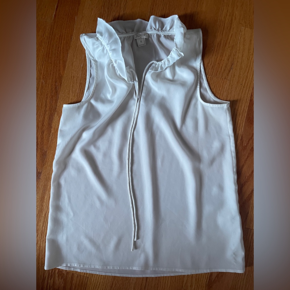 White Sleeveless Blouse